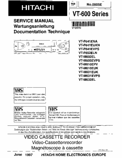 Hitachi VT-600 serie VT-600 serie