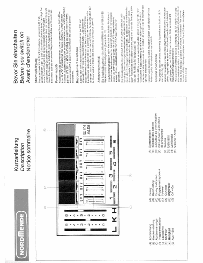 Nordmende Portable Multistandard N&B User notice (german, english and french) and schematics. White and black televisor from Germany.