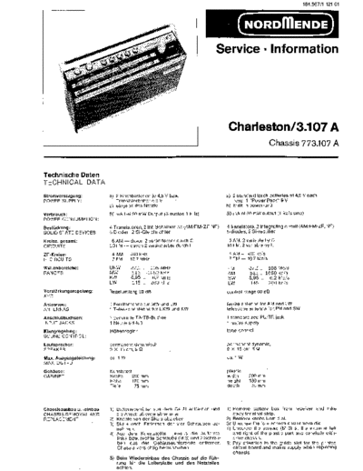Nordmende Charleston 3.107 A service manual