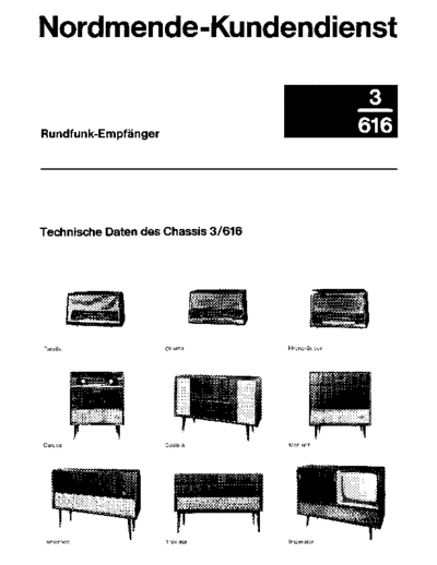 Nordmende Chassis 3/616 service manual