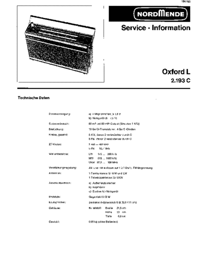 Nordmende Oxford L service manual