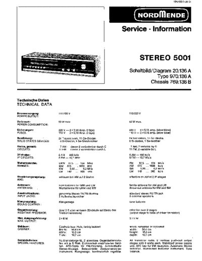 Nordmende Stereo 5001 service manual