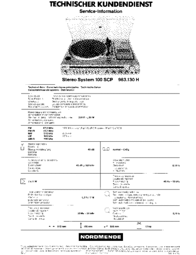 Nordmende Stereo System 100 service manual