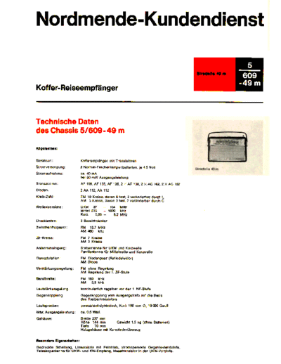 Nordmende Stradella 49m 5 609-49m service manual