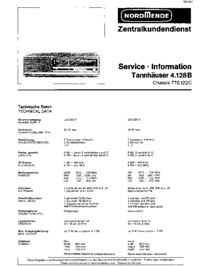 Nordmende Tannhaeuser 4.128B service manual