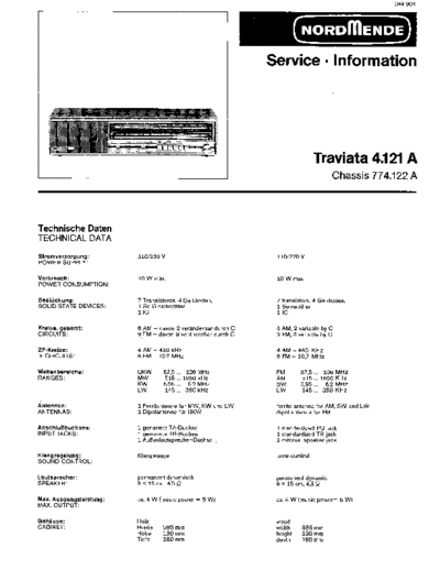 Nordmende Traviata 4.121A service manual