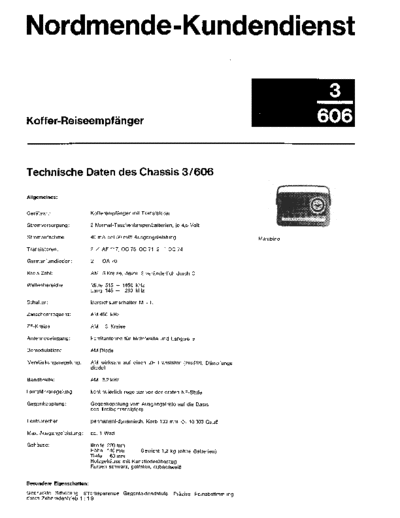 Nordmende Mambino 3/606 service manual
