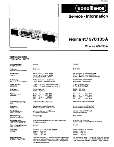 Nordmende regina st 970.135A service manual