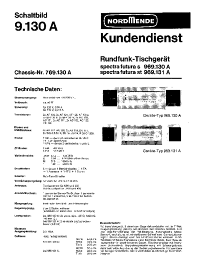 Nordmende spectra futura 9.130 A service manual