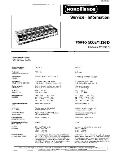 nordmende stereo 5003 service manual