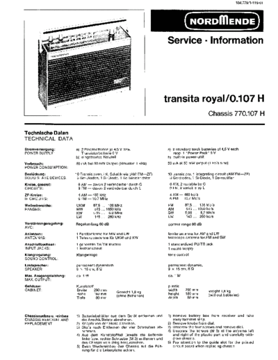 Nordmende transita royal 0.107H service manual