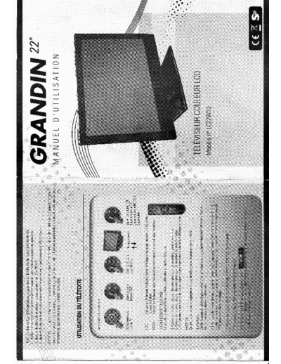 GRANDIN LC22W10 Notice en français TV LCD GRANDIN 22"