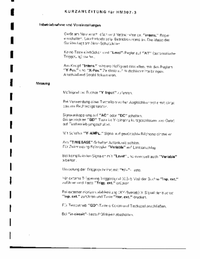 HAMEG HM307-3 Schematics and calibration