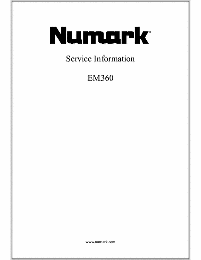 Numark EM360 mixer