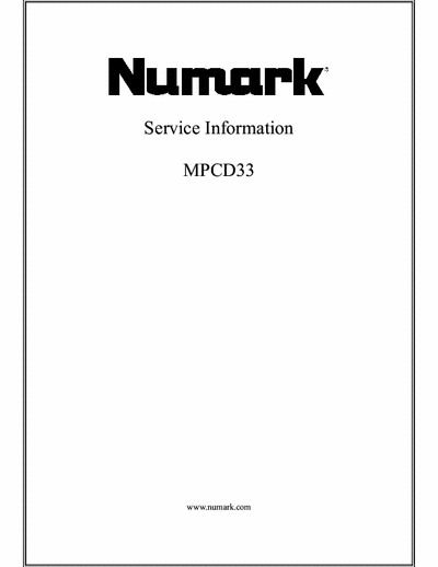 Numark MPCD33 cd