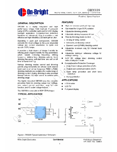 on bright OB3309 ic inverter lcd noblex 32lc841