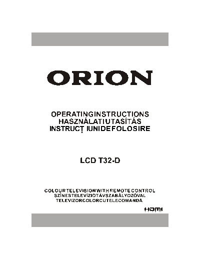 ORION T-32D Orion T-32D  User Manual (english)