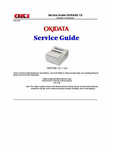 OKI 12i SERVICE MANUAL OKIPAGE 12i