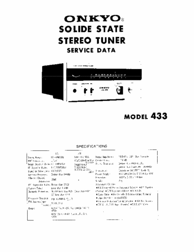 Onkyo Model433 tuner