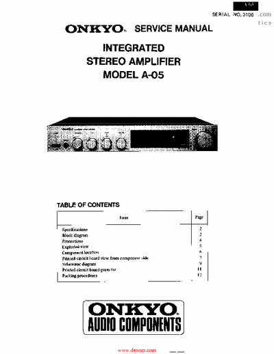 Onkyo A05 integrated amplifier