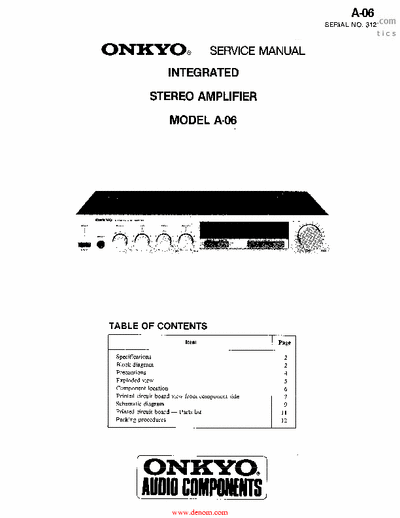 Onkyo A06 integrated amplifier