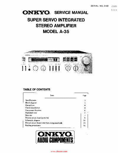 Onkyo A35 integrated amplifier