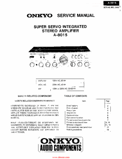 Onkyo A8015 integrated amplifier