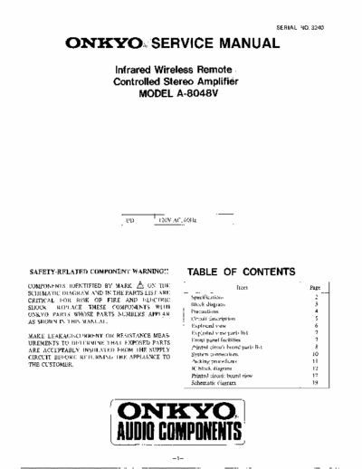 Onkyo A8048V integrated amplifier