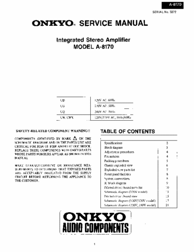 Onkyo A8170 integrated amplifier