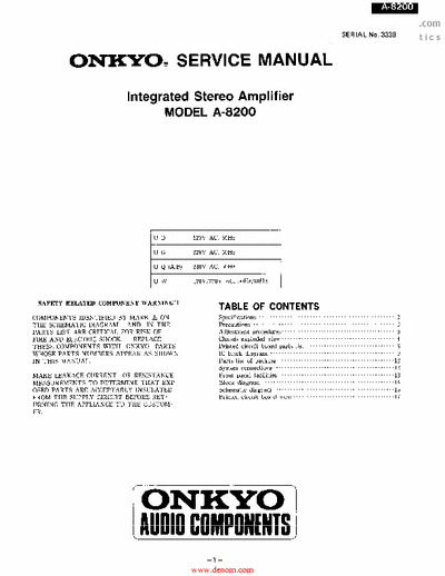 Onkyo A8200 integrated amplifier