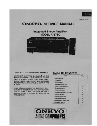 Onkyo A8780 integrated amplifier
