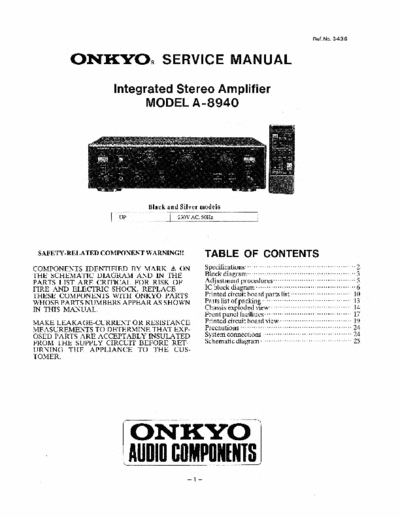 Onkyo A8940 integrated amplifier