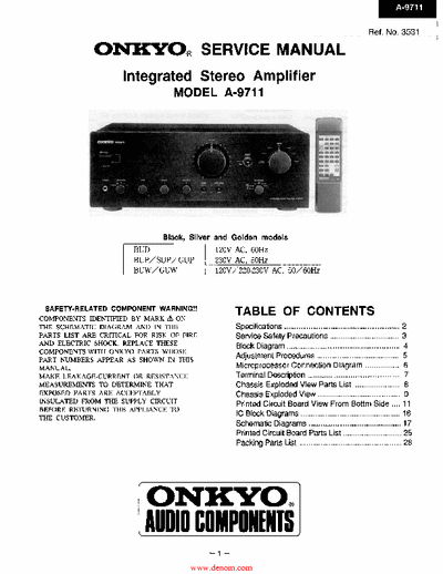 Onkyo A9711 integrated amplifier