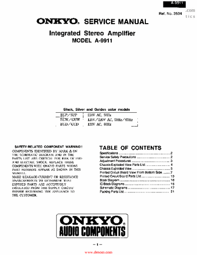 Onkyo A9911 integrated amplifier