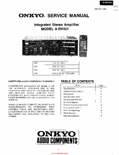 Onkyo ARV401 integrated amplifier