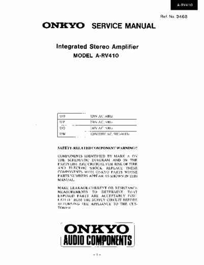 Onkyo ARV410 integrated amplifier