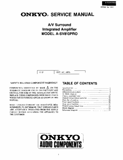 Onkyo ASV810 integrated amplifier
