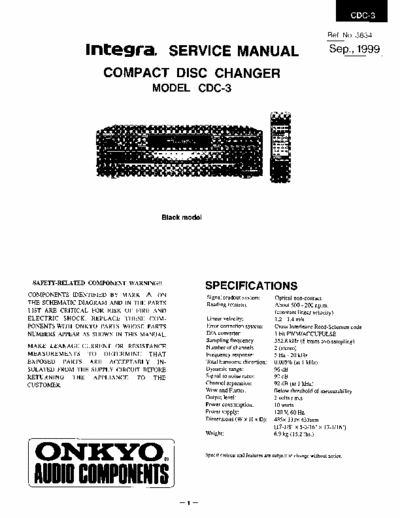 Onkyo CDC3 3 cd changer
