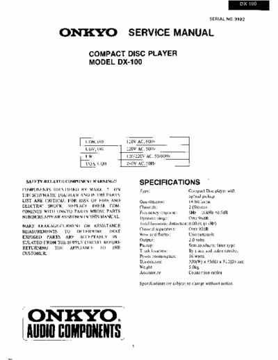 Onkyo DX100 cd
