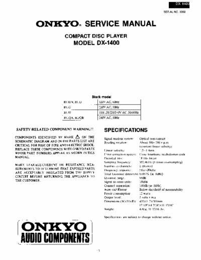 Onkyo DX1400 cd