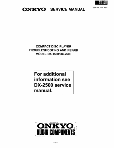 Onkyo DX1500 cd