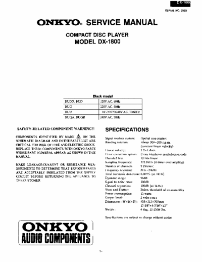 Onkyo DX1800 cd