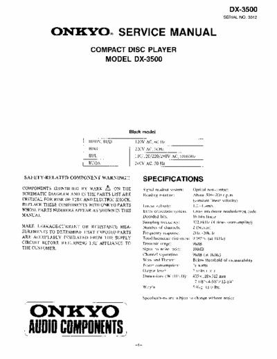 Onkyo DX3500 cd