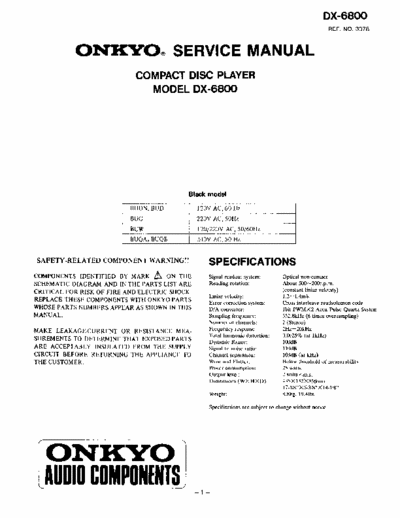 Onkyo DX6800 cd