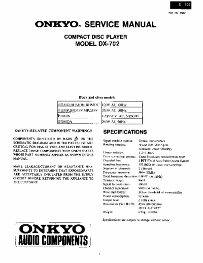 Onkyo DX702 cd