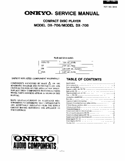 Onkyo DX706, DX708 cd