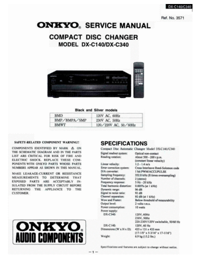 onkyo dx-c140-dx-c340 service manual,compac disk player