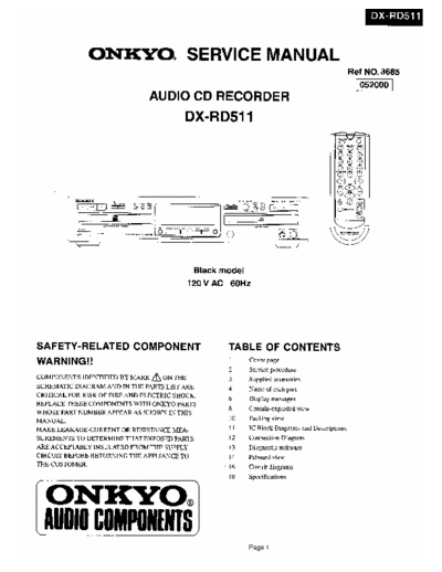  Onkyo DX-RD511 audio CD recorder