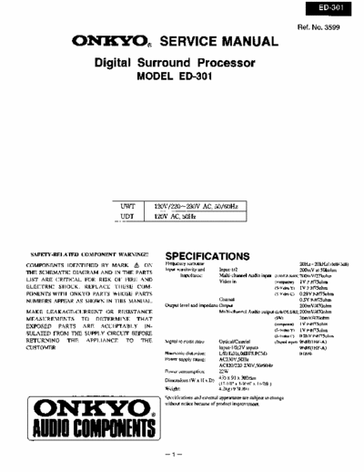 Onkyo ED301 digital surround proc.