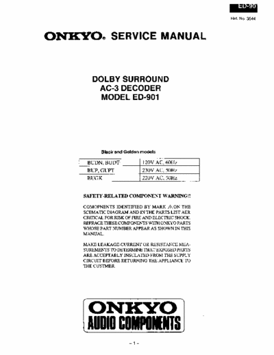 Onkyo ED901 digital surround proc.